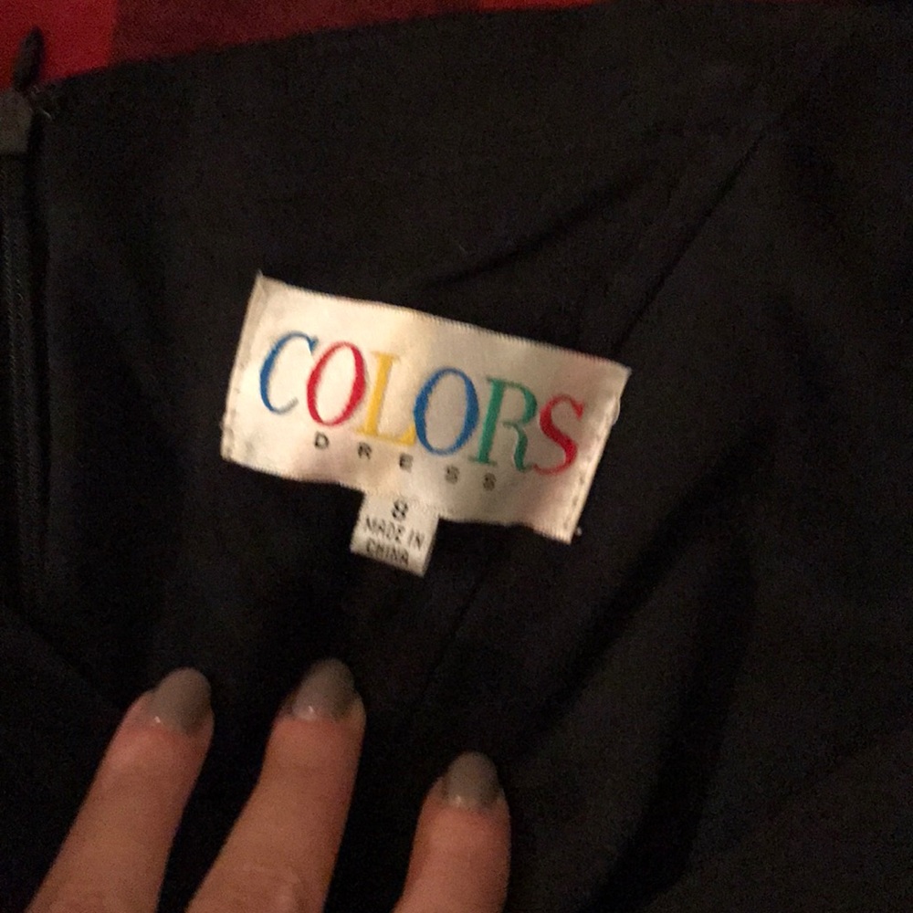 COLORS Off Shoulder Black Gown w/ Train - Picture 8 of 8